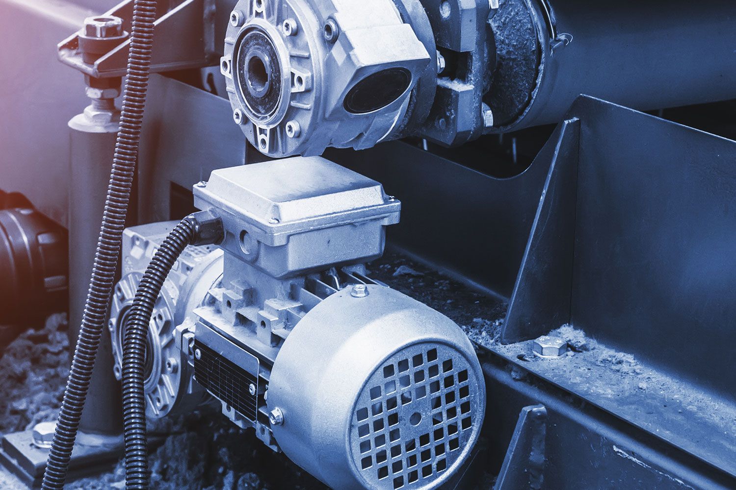 Nahaufnahme von Industriemaschinenteilen